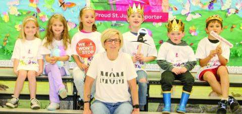 Park Elementary students raised money for St Judes. This year’s total was $10,010. Kings and queens earning the most in their classes include (not in order) Pre-K Frey Shallenburger and Braxton Kloe. Kindergarten Waylon Thomasson and Kinley Conard. First grade Kyler Houston and Kynedi Duley. Cindy Wells organized the fundraiser.