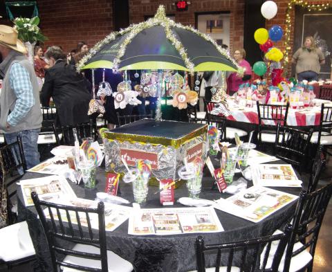 The theme of the Annual meeting was Circus and Carnival with the model of the Ringling Circus returning to Columbus. The circus tent was the centerpiece of the Labette Bank designed table.