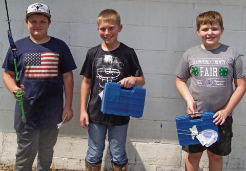 Cherokee County Sportsmen’s Club annual Kids Fishing Derby winners in the 10 years old to 12 years old were first place Kaden Fleshman with a 2.44 pound total catch. The “Big Fish” plaque went to Tate Godfrey and second place in the fishing tourney with a 2.32 pound bass and Phillip Turner was third with a 1.86 pound bass.
