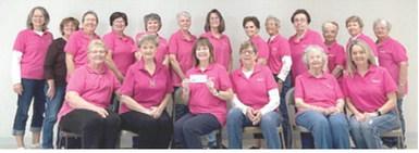 Those present at the presentation included back row Melissa Torchia, Vice President, Bobbi Martin, Michele Weber, Vicki Hess, Susan DePratt, Deb Messer, Historian, Anita Robinson, Secretary, Ann Thiele, Geneva Grubbs, LaDonna Smith, Kay Hale, Lucille McNemar, Fundraiser Chairman, Linda Garrison. Front row Clara White, Treasurer, Jane Ann Turner, Brenda Barrett, President, Anita Davolt, Patsy Coble and Michelle Mosler. Courtesy photo.