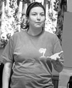 Makiahlah Stover taught members of the Retired School Personnel dance moves at their April 17 meeting. Courtesy photo.
