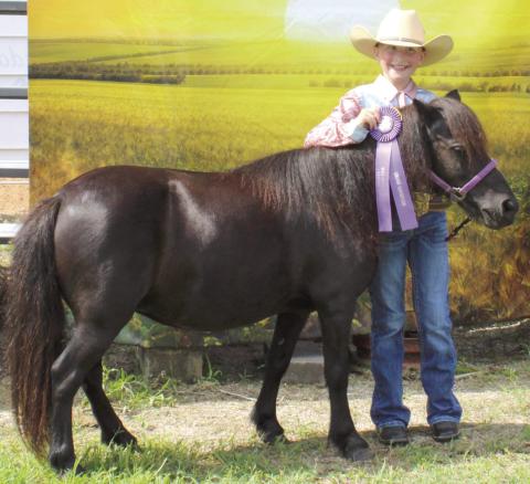 During annual Cherokee County Horse Show Abigail Hall was presented the award for Grand Miniature Horse.