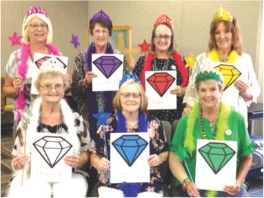 Members of Baxter Springs Chapter BT of the P.E.O. Sisterhood meet September 5. The program introduced the theme for the year “and P.E.O. Sparkles Like a Jewel in the Sun” front row Alma Cook, Barbara Nelson and Clara Wassom. Back row Linda Crotts, Mary Kirkpatrick, Sue Commons and Judy Brewster. Courtesy photo.