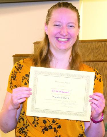 At the recent awards ceremony at Life Christian School Eliza Maxwell was recognized for Best of Show in Music and Arts, Tennis and Senior Academics Day Most Valuable Player.