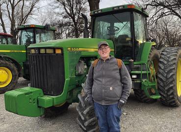 Isaac Johnson was one of the Columbus High School Future Farmers of America members who drove his tractor to school as part of FFA Week at CUHS. Courtesy photo.