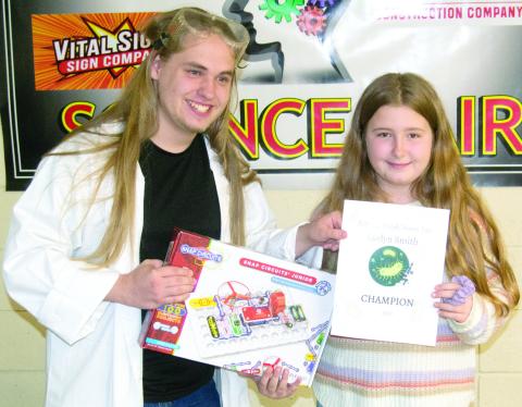 The second and third grade champion of the Columbus School Science Fair 