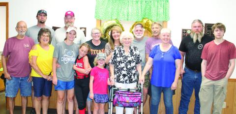 Family and friends gathered together June 24 at the 4-H Building to honor Wanda Tillman on her 90th birthday.