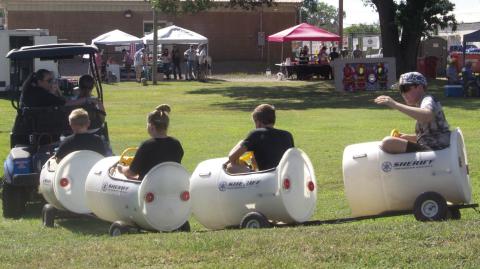 The Cherokee County Sheriff’s train was busy Saturday afternoon at the Scammon Days festival. It appears this load could be pulled over and ticketed for an overweight load.