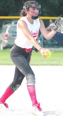 During the CUHS Softball Season, Presley Tedlock, pitches for the Lady Titans. She got some valuable time on the mound during the Columbus Girls Softball League summer season as well.
