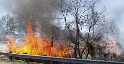 The Columbus Fire Department working with the City Public Works department did a controlled burn of the Brush Creek area near Country Road between Vermont and Florida streets on Tuesday. “We are hoping to clean up this area to help with water flow and appearance,” said City Superintendent Randy Coble. The Fire Department back burned the surrounding area before starting the fire in the creek bed.