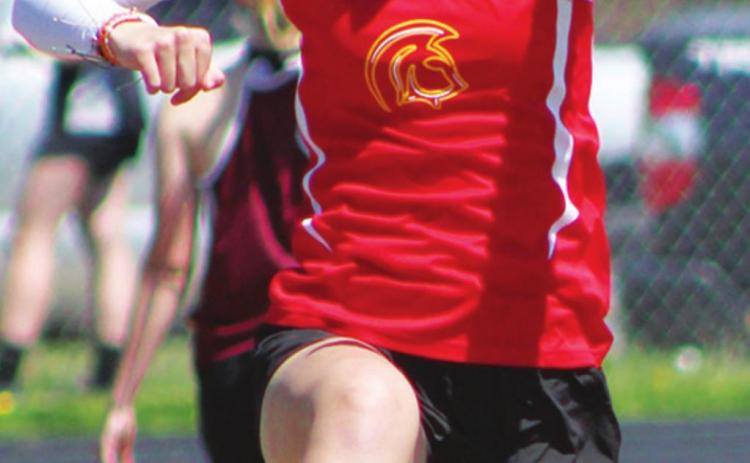 Lady Titan Ruby Stover placed first in the long jump event at the Columbus Eighth Grade Invitational Track and Field Meet, Monday. Ruby topped her personal best with a winning leap of 12 feet, 11 inches.