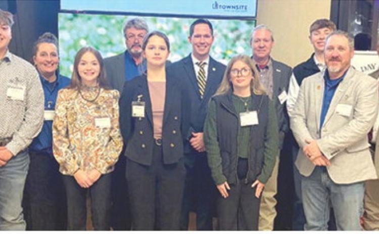 Local FFA members recently visited the state Capital. Those attending included (not in order) Alex Welch, Jennifer Eshelman, Grace Eshelman, Kyle Rennie, Senator Chase Blasi, Dr. Kurtis Gregory, Lauren French, Kaylee Nowlin, Kurtis Gregory, Noah Mowdy, Greg Mowdy and Kansas Farm Bureau President Joe Newland