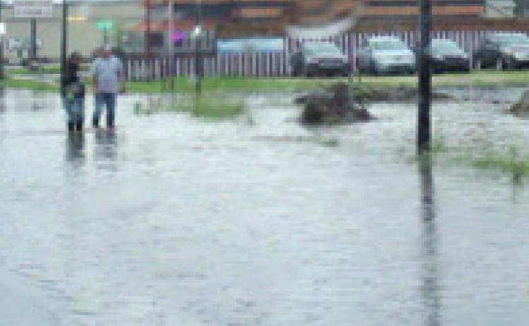Thursday afternoon rain waters flooded
