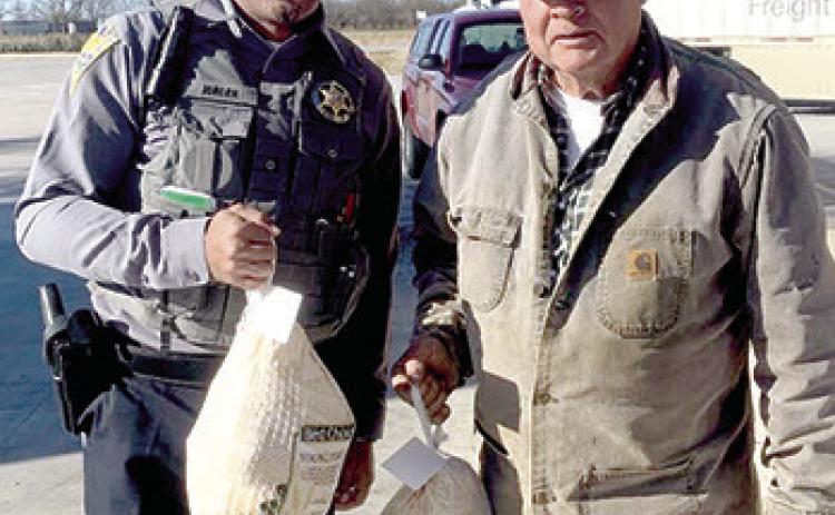 Law enforcement turkey giveaway