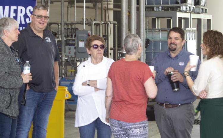 Farmers Coop hosted the May Third Thursday Coffee. Members met at the agronomy center to see new products and equipment. Those attending included Debra Messer, Mayor Grant Spieth, Jean Pritchett, Laura Lowry Greene, Matt Case and Amy Kauffman.