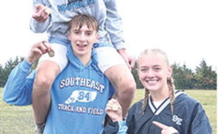 Southeast Lancers Tucker Sutton, Zayne Gabern, and Kendyl Renn qualified for the Kansas Class 2A State Cross Country Meet tomorrow in Wamego. Courtesy photo.