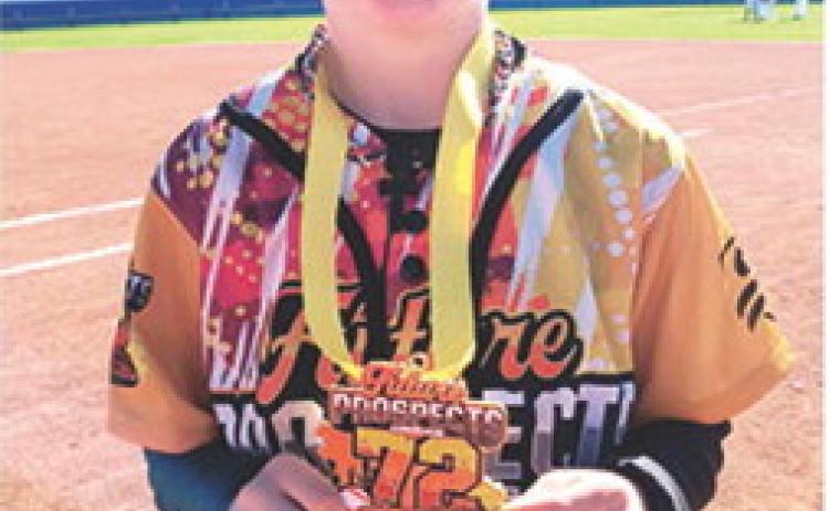 Lee Snow, local baseball player, travelled to Gilbert, Arizona over the Thanksgiving break to participate in the USSSA Top 72 Prospects Phoenix Arizona event. Lee’s team swept the weekend, going 4-0 and taking home first place. Courtesy photo.