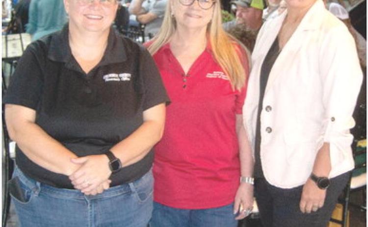 Three of Cherokee County’s department heads were greeting those attending the 17 county meeting held recently at the State Theatre Event Center. Newly elected treasurer Heather Sapp, Register of Deeds Barbara Bilke and County Clerk Rebecca Brassart were checking people in and providing information to those in attendance.