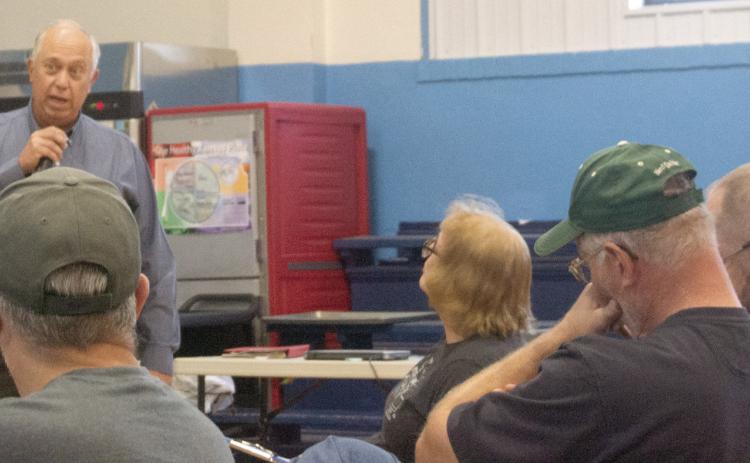 Southeast Superintendent Dr. Brad Miner talked about the dire conditions of the school buildings. He told those gathered at the Weir Elementary School on Saturday afternoon that the board would be making decisions before the end of the month.