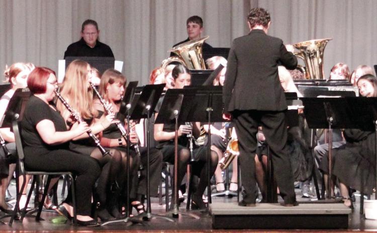 Columbus High School Titan band performs Spring Concert