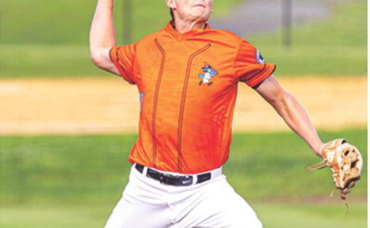 Kolt Ungeheuer, CUHS 2023 graduate and member of the two-time Kansas State Class 3A Runners-up pitched the 3-2, game one, win for the Joplin, Mo. Jailbirds in the MINK League best of three championship series, Thursday in Chillicothe, Mo. Courtesy photo.