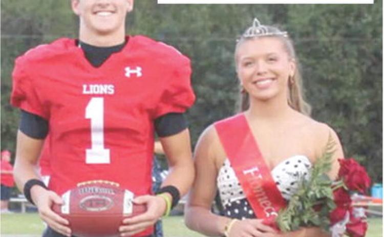 Caleb Grant and Allison Hall were crowned Homecoming King and Queen during Baxter Springs High School game against Caney Valley Friday night. Courtesy photo.