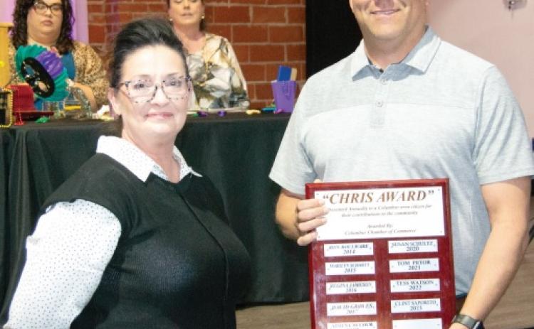 Chris Award winner Clint Saporito recognized