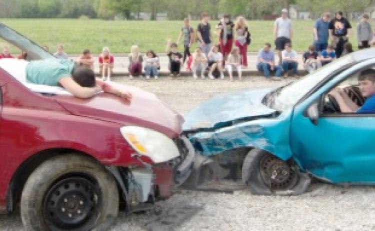 Mock car crash leaves chilling story