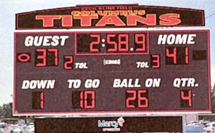 New football scoreboard for Titans