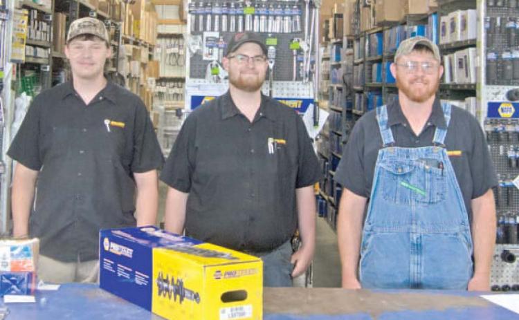 NAPA employees remain ready to serve the customers along with new owner. The NAPA crew includes Luke Breeden, Zach Davis, owner Walter York and Jeff Mcormick. Former owner Brian Natalini will be around regularly to discuss hunting and fishing.