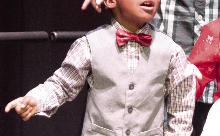 Miles Reeves was one of the Park Elementary students performing at the annual Christmas program.