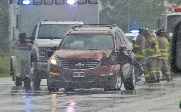 A two-vehicle injury accident occurred June 26 at approximately 6:21 p.m. at the intersection of Highway K7 and Highway 103 near Weir.