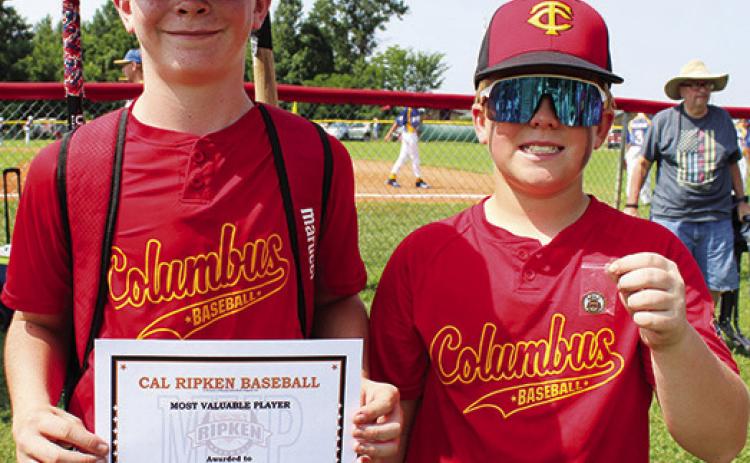 The Columbus Cal Ripken 12U All-Stars hosted the 2023 State Tournament, Friday through Sunday at the Community Field Ballpark. In Game 1, Friday, Frontenac got the best of the home team, 8-2. Columbus MVP for the game was Isaiah Williams. Kash Spear received the WOW Award.