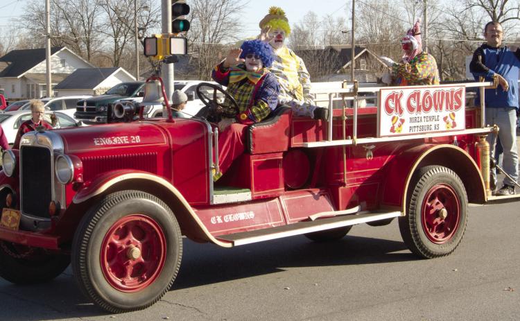 During the Baxter Springs Christmas Parade Saturday