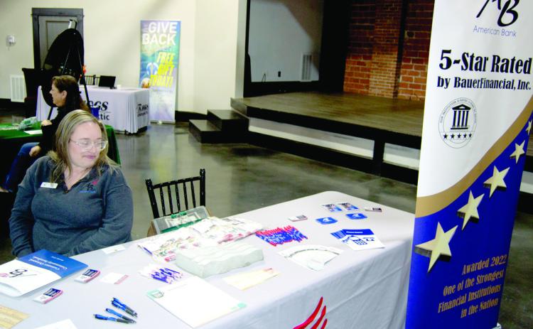 Businesses and organizations are invited to attend the upcoming EXPO and Health Fair September 28. Lindsey Morris represented American Bank at last year’s EXPO.