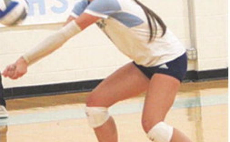 Southeast Lady Lancer Senior, Braelyn Sutton, make a pass during Three Rivers League Night games at Southeast High School in Cherokee, Tuesday. Photo by Jackie Scott.