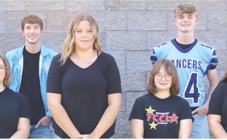 The Southeast Lancers Homecoming is tonight in Cherokee. The 2026 court consists of senior, Solomon Scott and junior, Lexi Gray, senior, Henry Burns and senior, Reece Myers, junior, Nicole Clausen and senior, Tyler Warner, and senior, Nevaeh Ihrer and senior, Hudson Locke. The coronation ceremony will begin at 6:30 p.m. at the football stadium. The annual homecoming game vs. West Elk will kick off at 7 p.m. Courtesy photo.