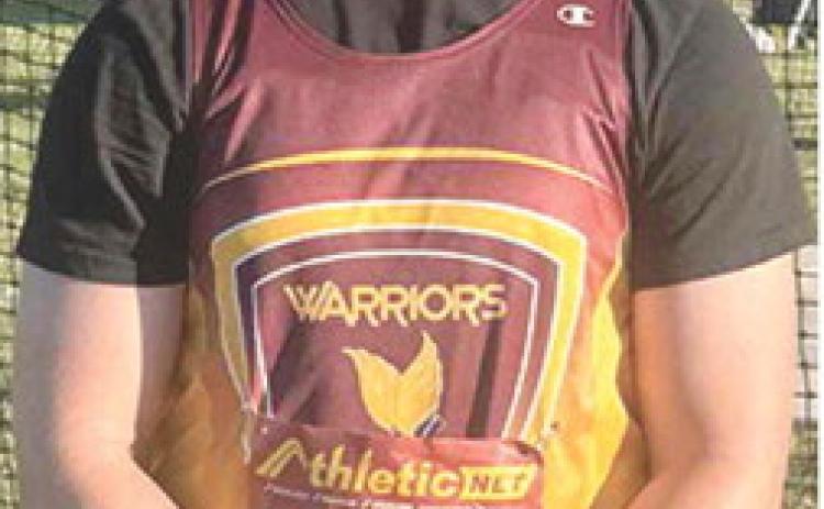 Jace Gaither took third in two events to qualify for the AAU Junior Olympic Track and Field Meet in the 15-16 year-old, Shot Put and Discus events at the Region 16 AAU Meet, June 26-29 in Springfield, Mo. Courtesy photo.