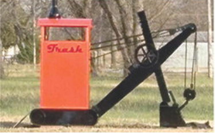 Grants from the Kansas Department of Commerce provided improvements to two city parks within Cherokee County. A trash can in a replica of Big Brutus was installed in West Mineral’s city park. Mulch was installed under the playground equipment at Weir city park.
