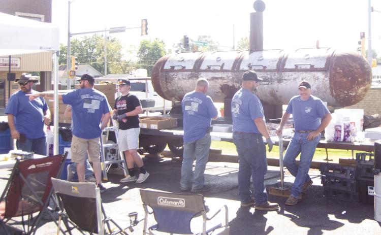 Members of local law enforcement and their reserve officers and families helped with the annual Back the Badge barbecue Saturday, October 4 in Baxter Springs.