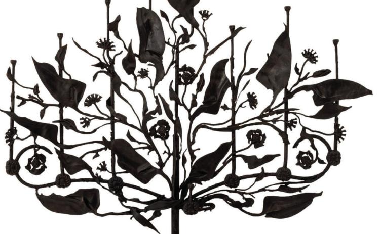 Happy Hanukkah. Many modern artists have designed beautiful, unique menorahs, like this wrought-iron masterpiece by sculptor Judith Brown. Photo Credit: Auctions at Showplace, NYC (c) 2025 by Cowles Syndicate Inc.