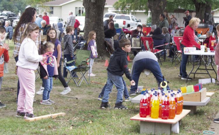 Carnival style games were available for. all ages at Scammon’s Fall Festival on Saturday at the Ole’ Scammon Schoolhouse and the City Park. The afternoon of fun and games was enjoyed by a large turnout.