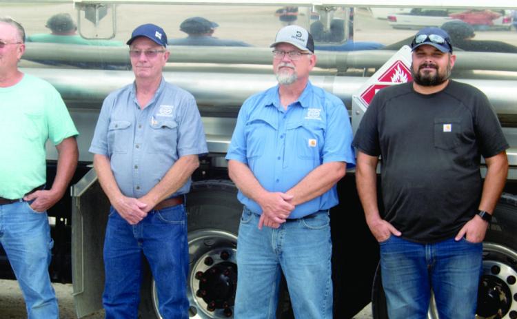 Farmer’s Coop truck drivers were at the Coop Store to wish Jeff Watkins well in retirement. Those present were Doyle Crain (retired) David Bowin, Watkins, Brian Clugston, Mike Soper and Josh Green.