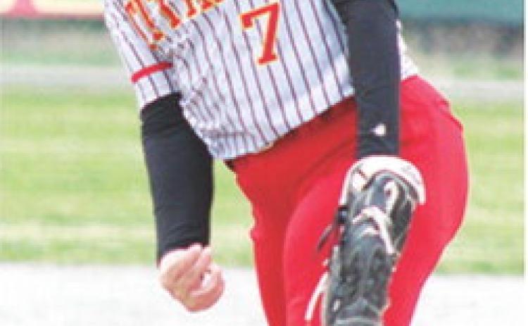 Lady Titan Junior, Morgan Richards, allowed five hits in the 15-0 shut out win for Columbus over the Southeast Lady Lancers, Tuesday, at Rockett Field.