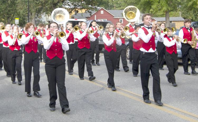 Members of the Columbus Junior High Band will be marching down Maple during the Columbus Day Parade. The parade will begin at 9:40 a.m. Saturday and will travel east on Maple to Tennessee.