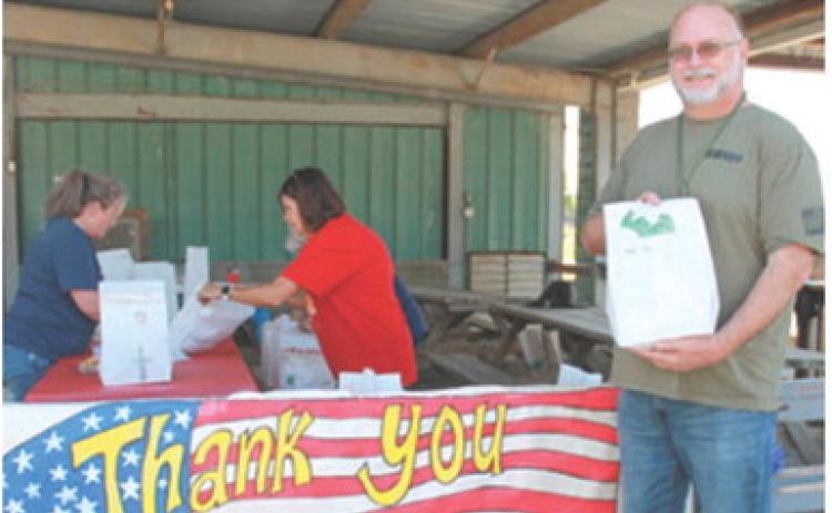 A luncheon for veterans and first responders was held Friday, September 11 at the Lions Shack on the Cherokee County Fairgrounds. This is an annual event to honor local heroes for their dedication and service. Terry Clugston was picking up a lunch as workers in the background packed more meals for delivery and pick up. The luncheon was free of charge.