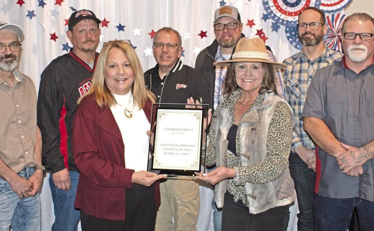 The Community Impact Award was presented to Coffeyville Community College, Columbus Campus at the annual Chamber of Commerce Dinner Wednesday.