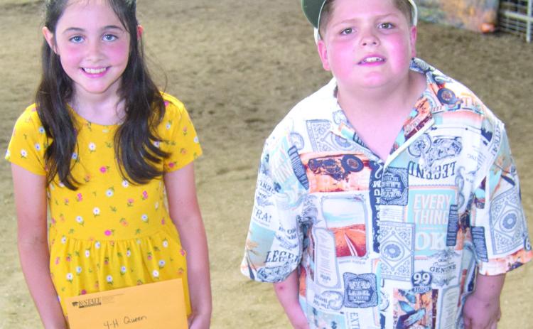 Fari royalty will be crowned Wednesday during Fair Week. Last year’s Queen and King were Addison Coke and Titus Woods, members of the Prairie Ramblers 4-H Club.