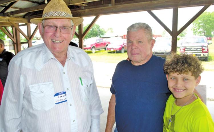 Harold Shiedeler, attending the Old Miners Reunion and Fish Fry recalled he was at Big Brutus the last day the shovel operated. He was with Charlie Shirley and Harold’s grandson Traevin Shideler.