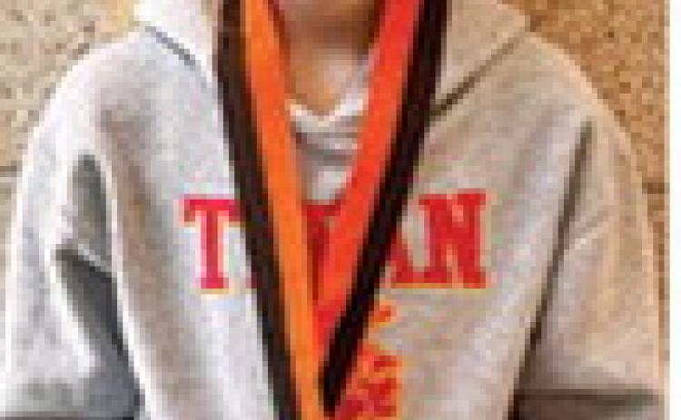 Elle Jessee placed second in the AM session of the Bulldog Classic, January 18 at Independence in the 10U Girls 65/70 weight class. Courtesy photo.